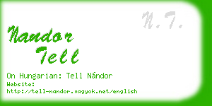 nandor tell business card
